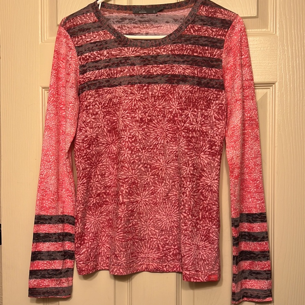 Prana Izzy Burnout long sleeve top size S